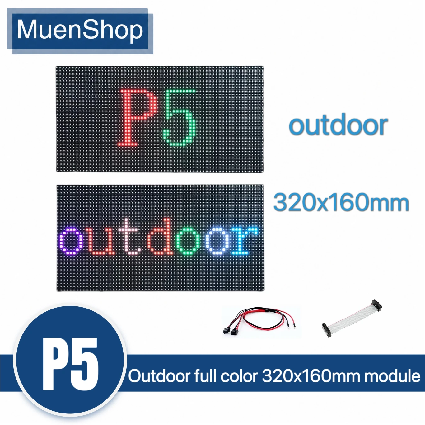 P5 LED Display Module Outdoor SMD1921 320x160mm 64x32 8Scan for Sign Application