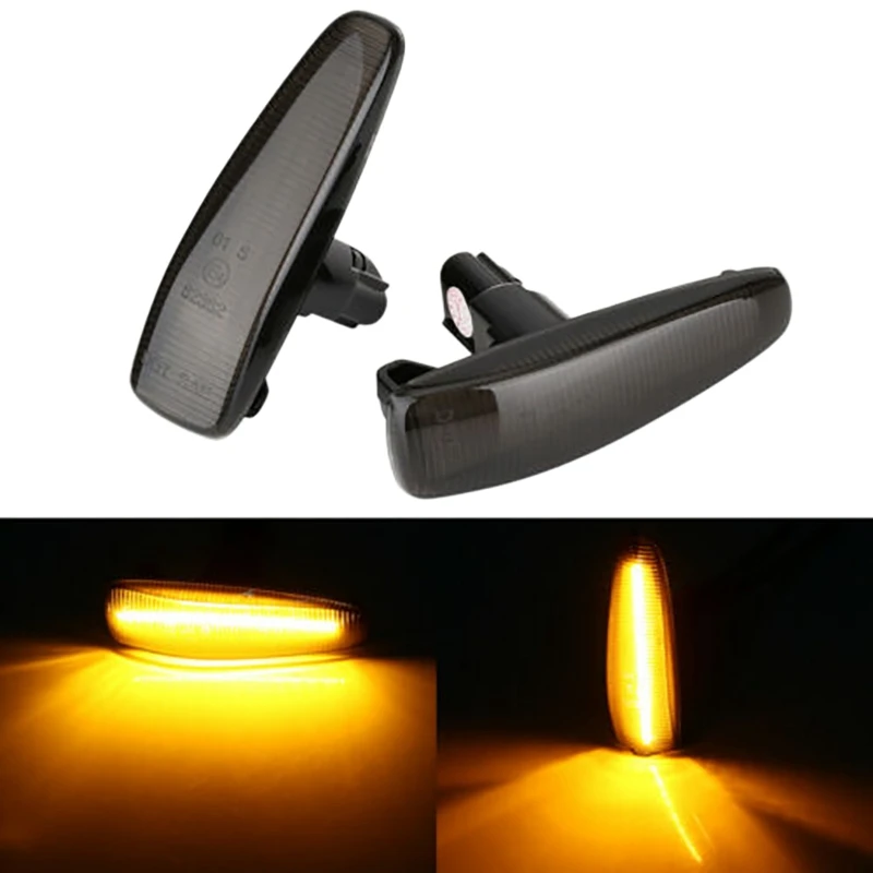 

Practical Turn Signal Light Smoked LED Side Marker For Mitsubishi Lancer EVO X Sport Lamp-Repeater UP Normal
