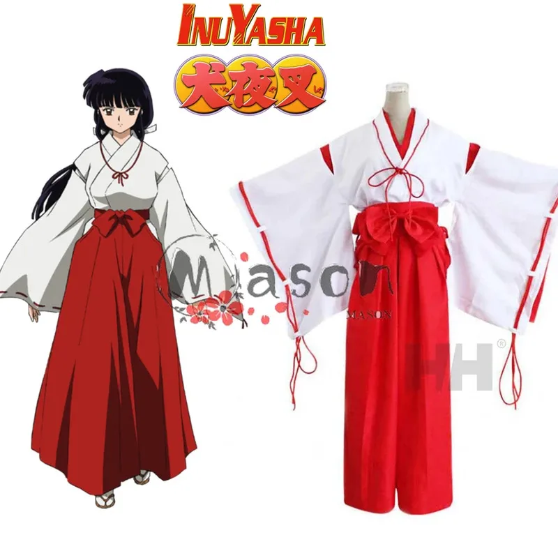 

Кикё Кимоно Косплей Костюм Аниме Инуяша Косплей Костюм Хэллоуин Костюм Для Женщин Мужчин Девочек Подарок Полный Комплект Подарки на Хэллоуин