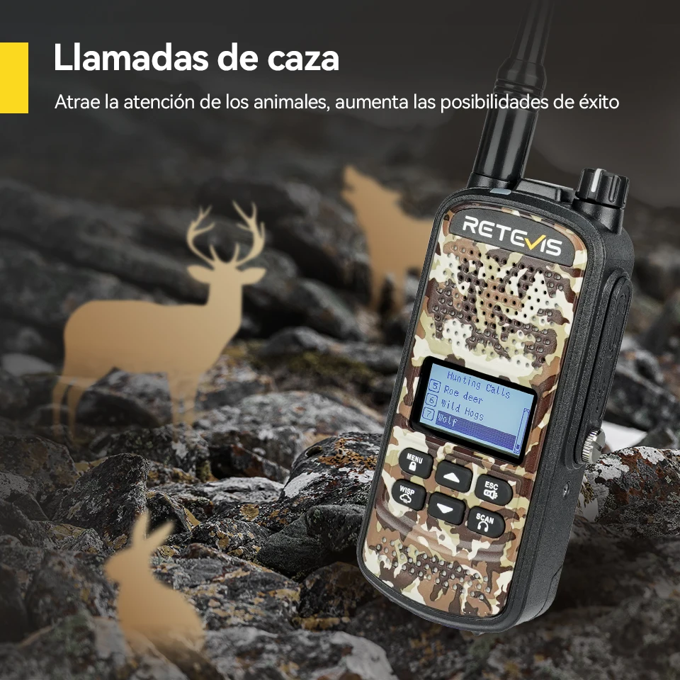 Retevis-walkie-talkie para Caza EZTalk 62, IP67, Impermeable, Profesional, 5W, Radios de largo alcance - details 6