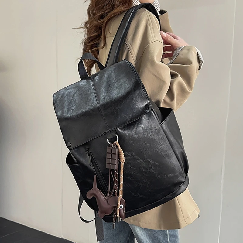 

Tiptoegirls трендовый мягкий рюкзак из искусственной кожи, винтажные черные кожаные рюкзаки для женщин, просторный повседневный рюкзак для школы и работы