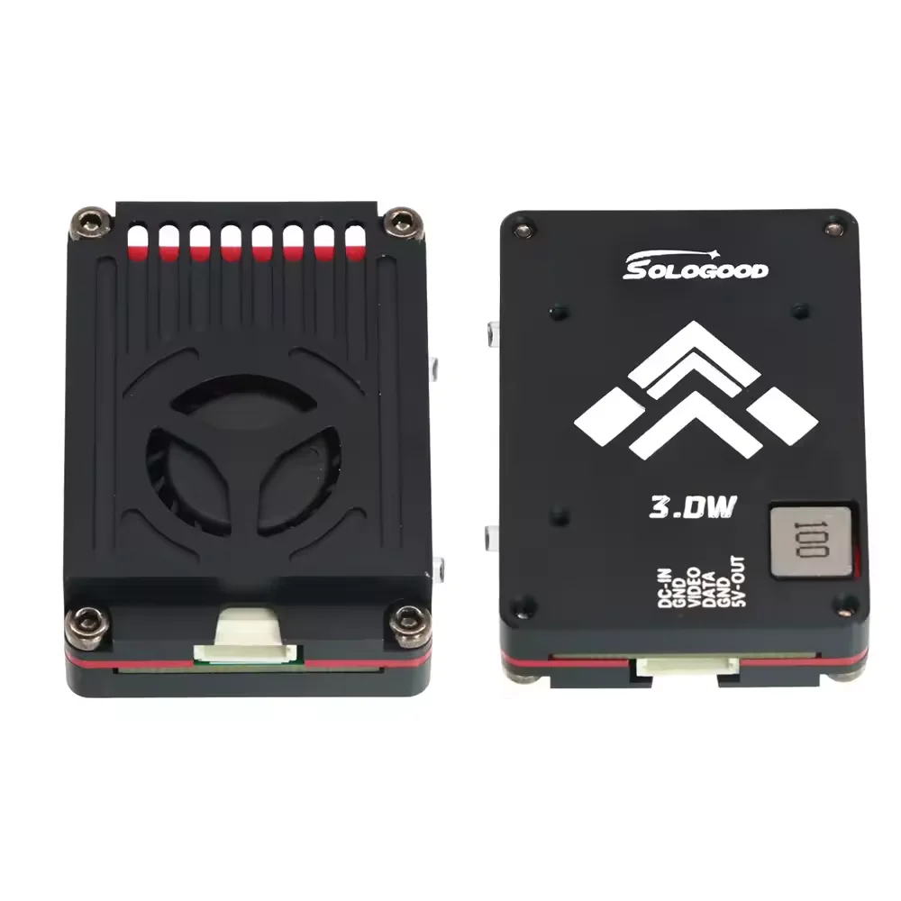 

Sologood 5.8G 64CH Long Range VTX 3W 25mW/400mW/800mW/1500mW/3000mW/Pit Mode FPV Transmitter for RC FPV Drone Parts