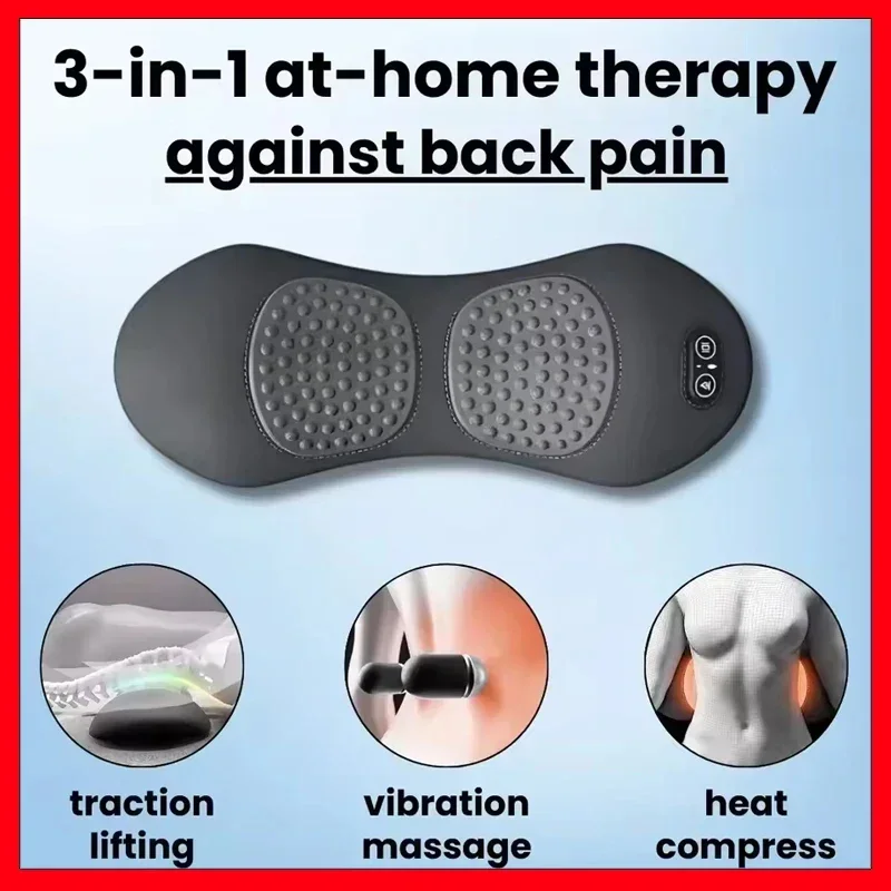 

Okayso 3-in-1 Massager with Relief Bed Sleeping Shiatsu Deep Tissue Portable Shoulder Lower Back Pain Relief Waist Massager