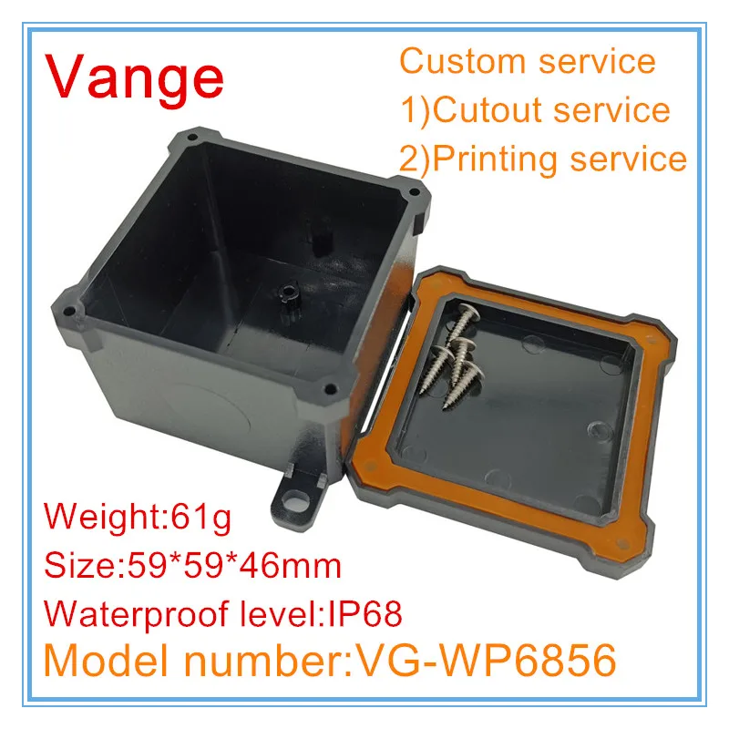 Vange outdoor outlet box 59*59*46mm IP68 waterproof PC plastic instrument case