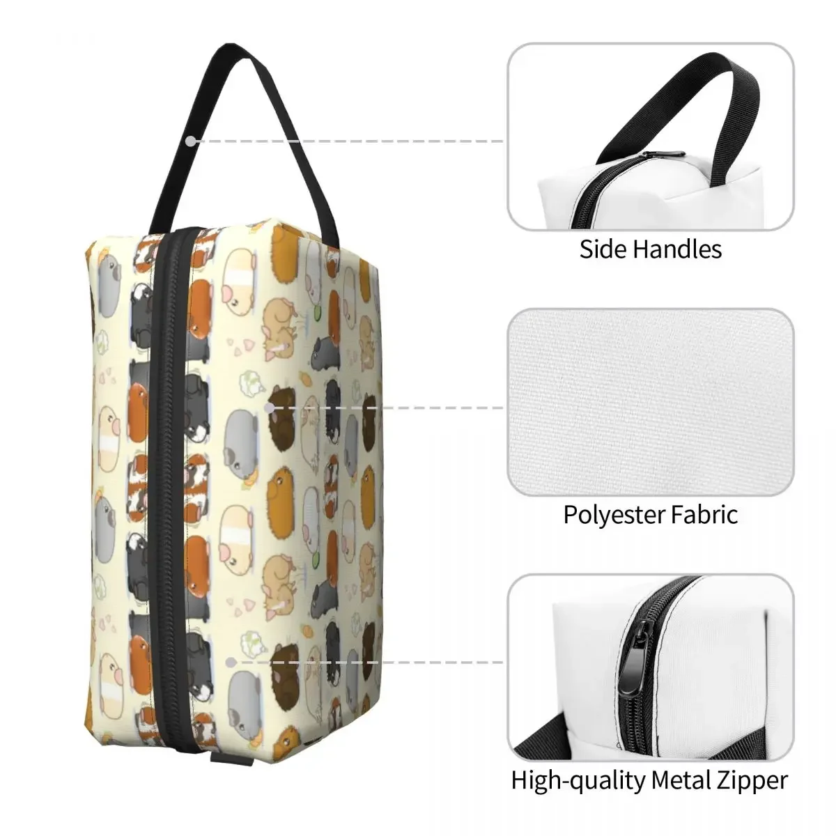 Fashion Guinea Pig Parade Makeup Bag for Women Travel Cosmetic Organizer Fashion Animal Storage Toiletry Bags