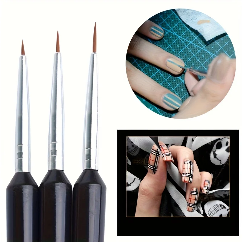 3 Stück Feinspitzpinsel, ultrafeine Nylonpinsel mit feinem Haar, professionelles Kunstzubehör, geeignet für Acrylmalerei – Detail 6