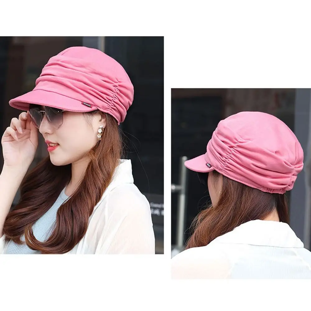 

Keep Warm Vintage Baseball Caps Dome Cloth Painter's Hat Windproof British Style Octagonal Hat Mom