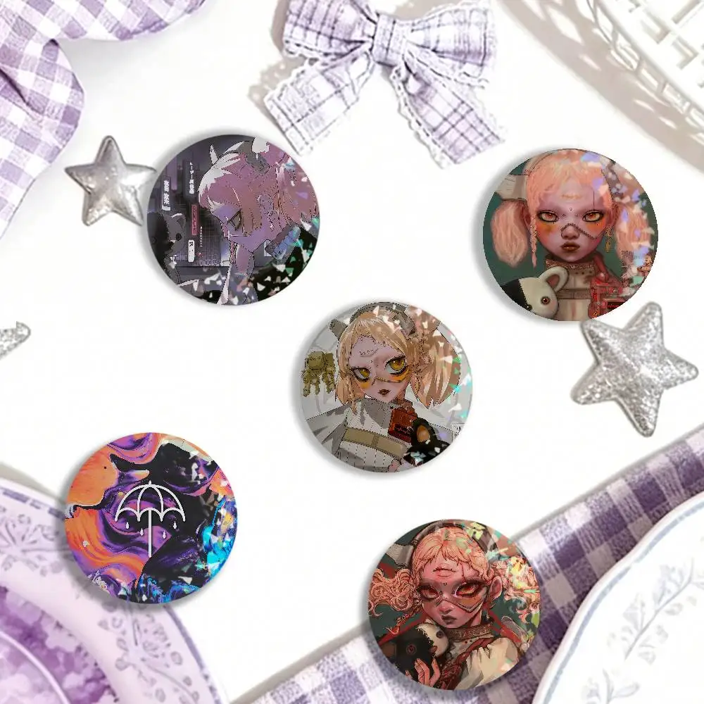 Band B-bring Me The H-horizon Laser Badge Clothes Backpacks Hats Accessories Gifts For Children Friends Fans Collectibles