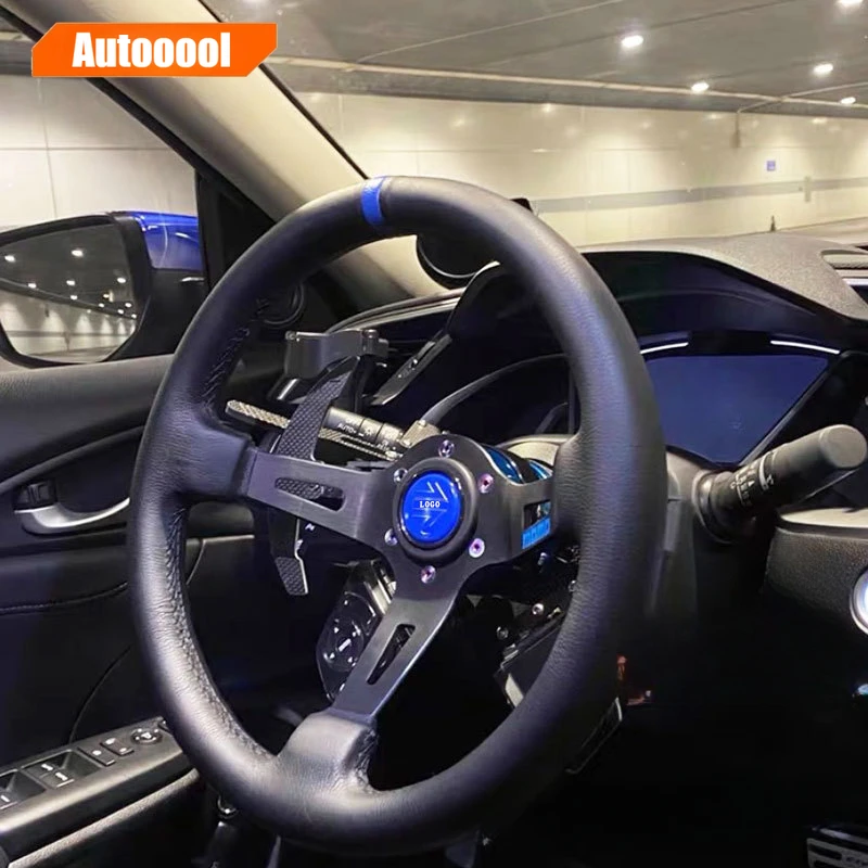 

Universal Leather Steering Wheel 13 Inch Large Concave Deep Concave Steering Wheel Accesorios para auto ferramentas