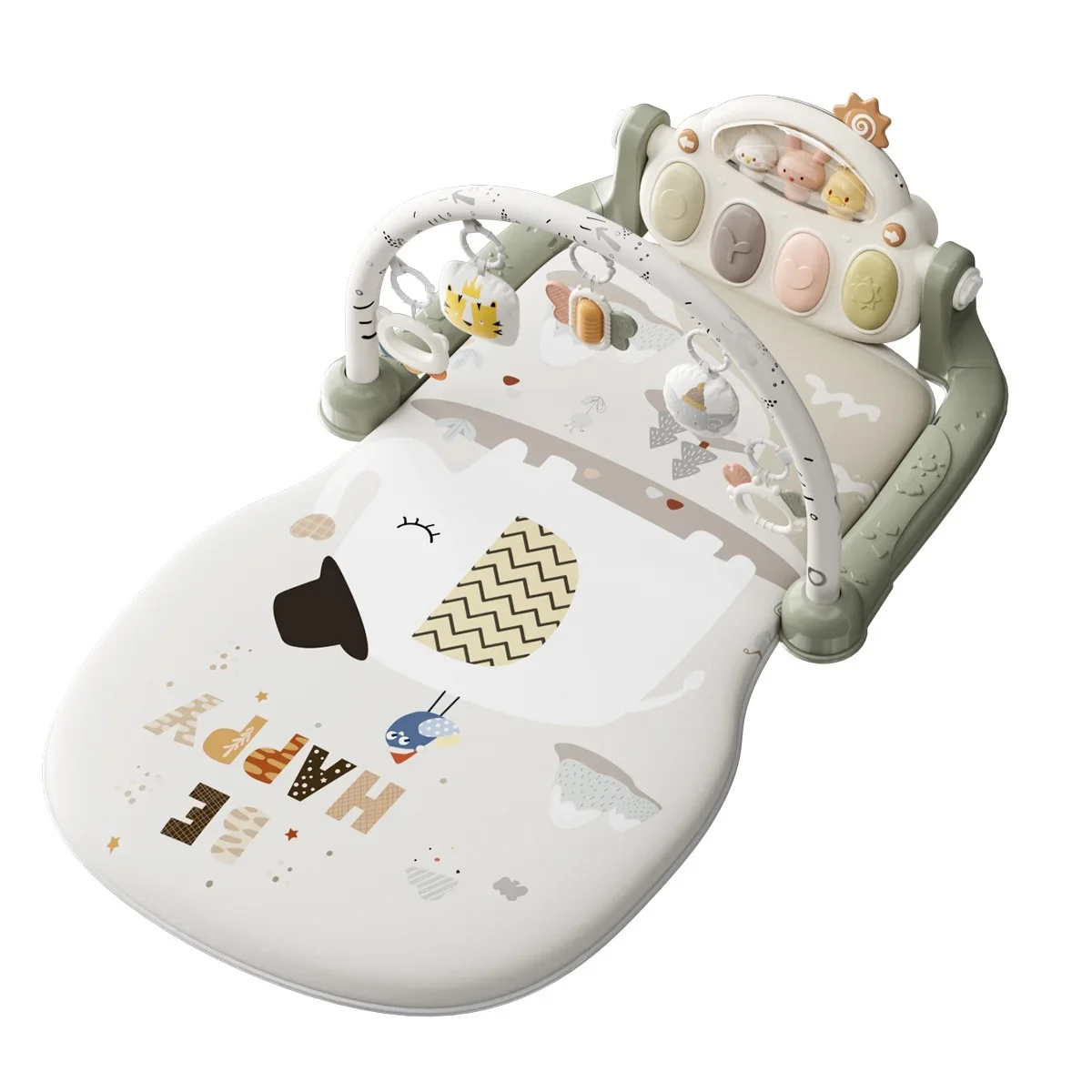 

#c Unisex Multifunctional Crawling Mat Pedal Piano Infant Play Gym Puzzle Baby Fitness Stand Newborn Toy Gift Animal Party Theme