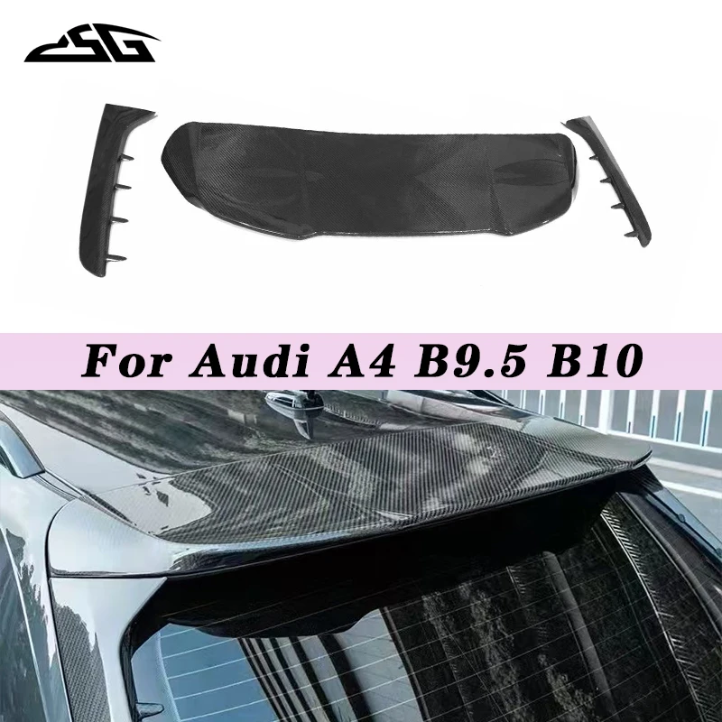 

Углеродное волокно, задняя крышка багажника, спойлер, разделитель хвостового крыла для Audi A4 B9.5 B10, заднее крыло автомобиля, автозапчасти, комплекты кузова