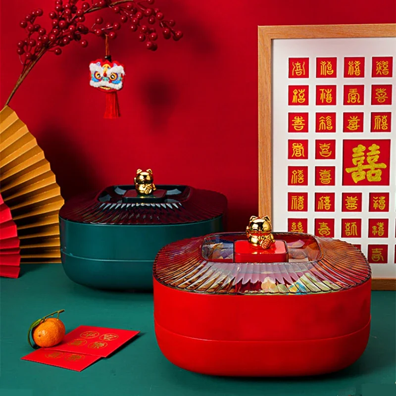 fruit bowls for Chinese New Year candy boxes Home living room table Dried fruits and melon seeds snacks storage fruit bowls