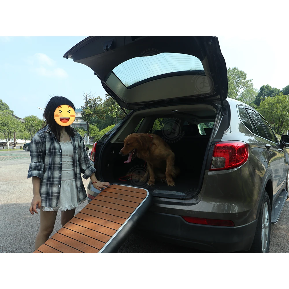 Long 2m Dog Car Ramp Foldable Pet Ramps With Non-Slip Surface Portable Dog Steps For Small Medium Large Dogs to Get Into Car SUV