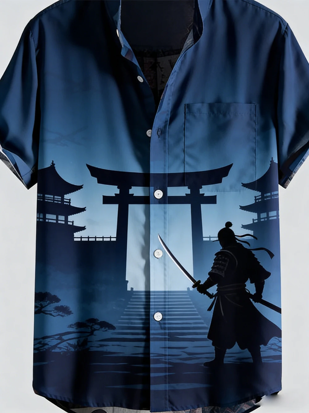 

2026 Men's Japanese Retro Short Sleeve Shirt Mount Fuji Scenery HD 3D Printed Shirt Hawaiian Outdoor Party Social Designer Shirt