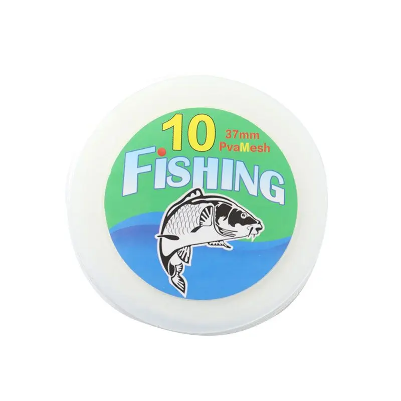 New 10m PVA Diameter 25/37mm Mesh Carp Fishing Water Soluble Groundbait Feeder Mesh Funnel Fishing Lure Bag Fishing Accessories