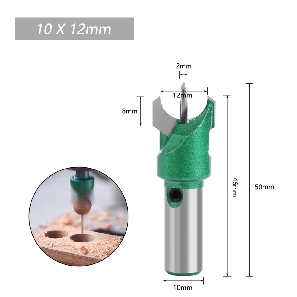 Hot！1pc 10mm Shank Router Bit Ball Milling Cutter Carbide Woodworking Bead Drill Bit For Wood End Mill Hand Tool Accessories