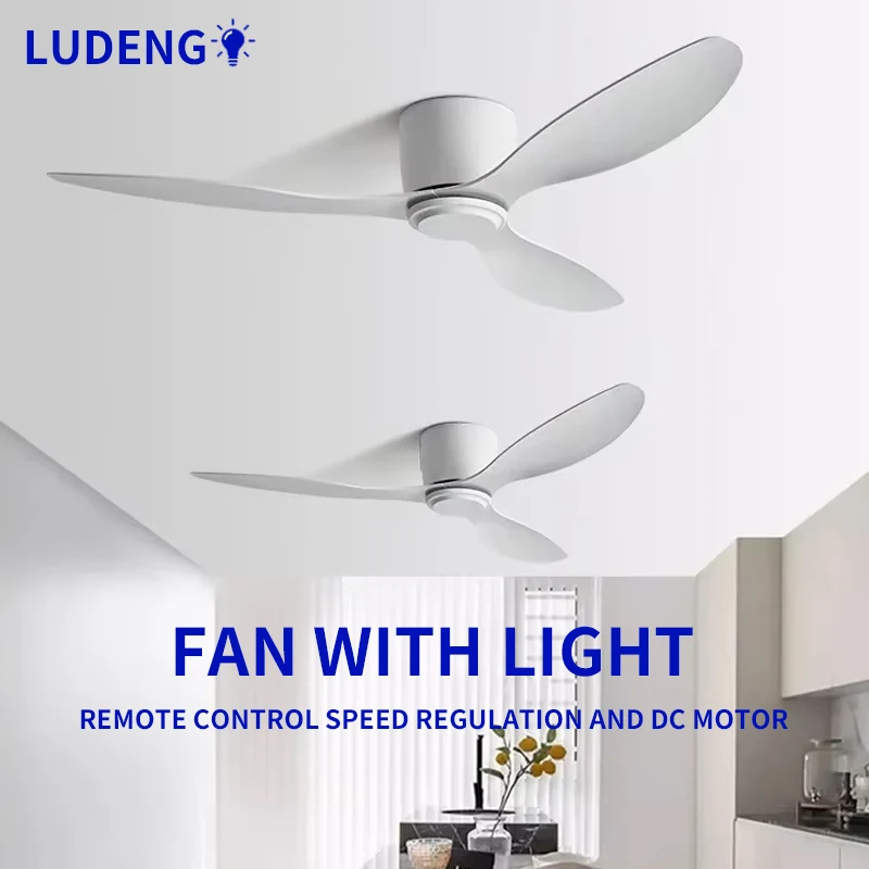 

Low Floor Living Room with Lights and Remote Control Ceiling Fan, High Wind Power, Indoor Bedroom, Living Room, Dining Room