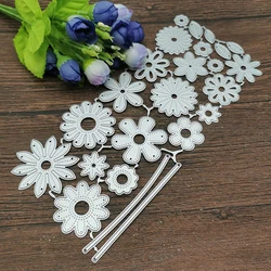 Plantillas de troqueles de corte de Metal de flores y hojas de árbol para álbum de recortes DIY, plantilla de artesanía de relieve decorativo