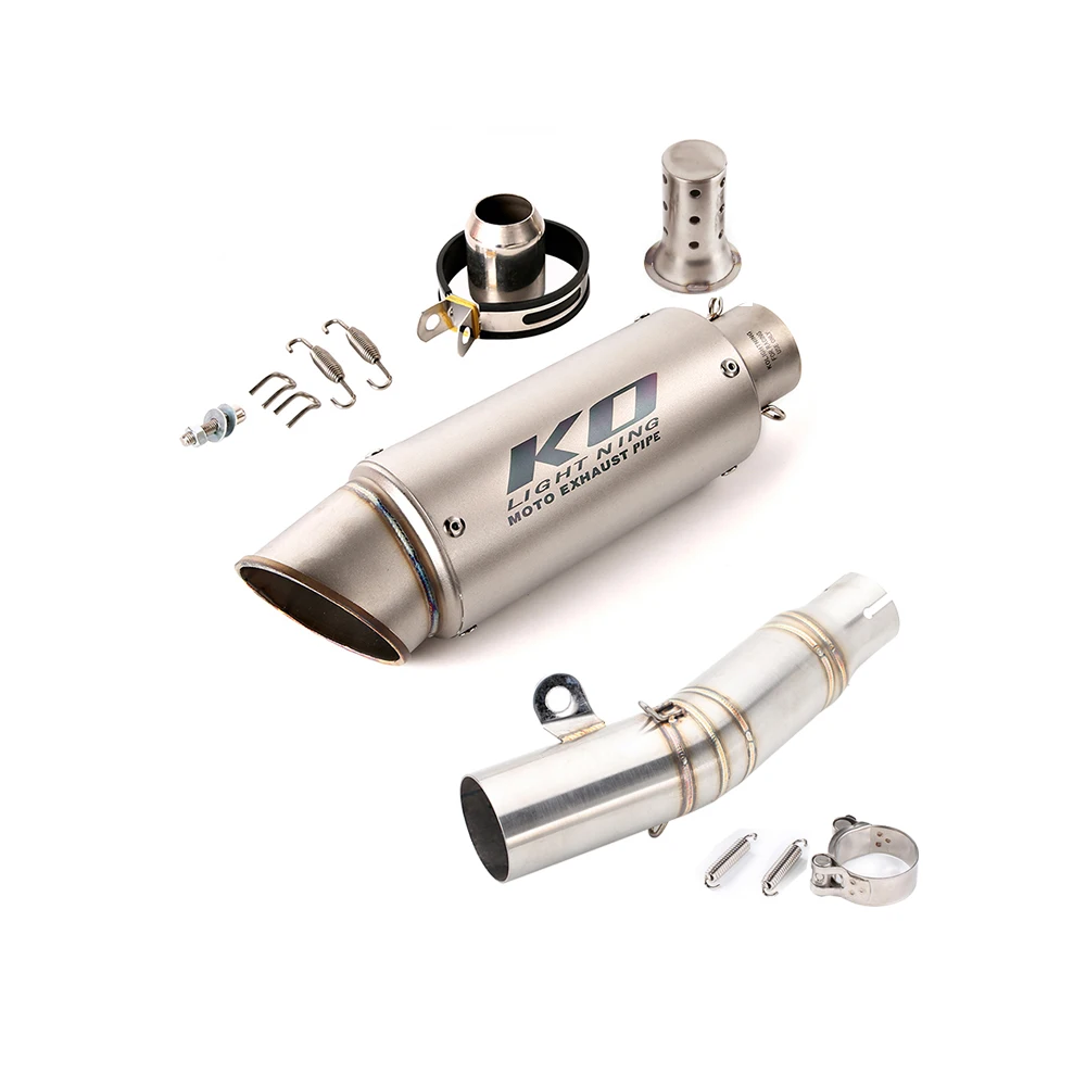 

Slip On For YAMAHA YZF-R6 2006-2025 Motorcycle Exhaust Escape System Middle Link Pipe Connect 60mm Muffler Stainless Steel