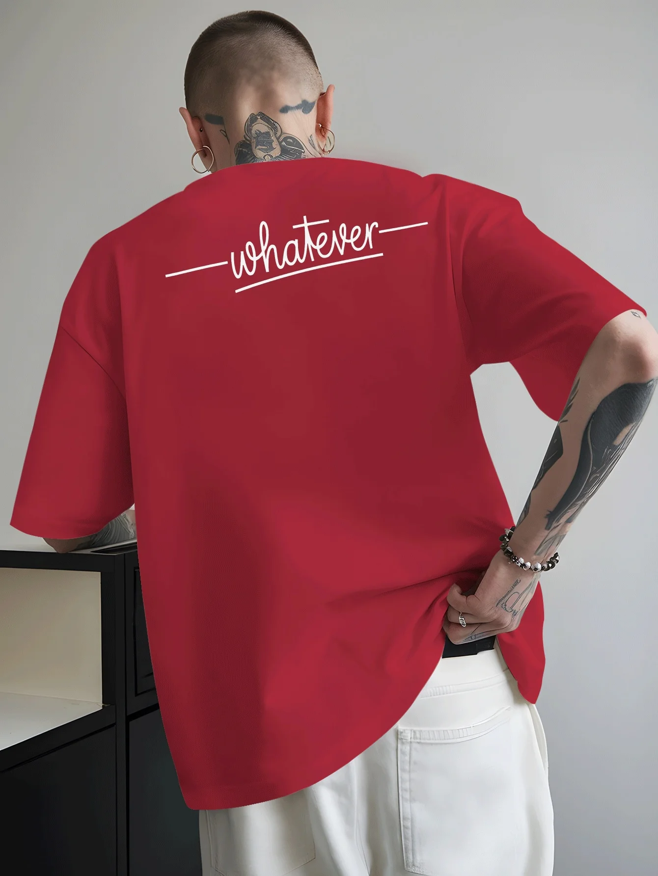 Men'S Plus Size Extra Large Drop Shoulder Graphic Tee with 