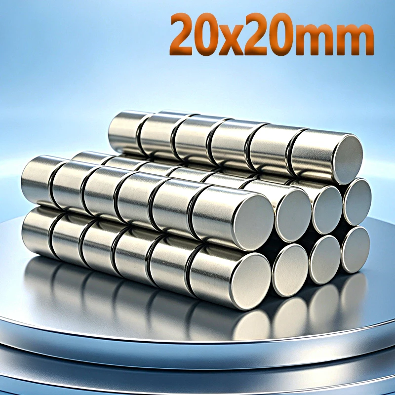 N35 NdfeB 20x20mm Magnet 1/2/3/4/5pcs 20*20mm Magnet Accessory Round Shape Fridge Magnets Neodymium Permanent Magnetic Imanes