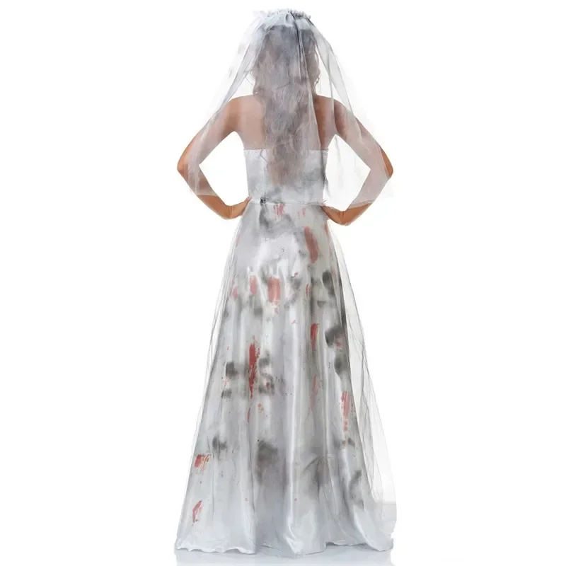 할로윈 유령 신부 여성 가장 무도회 코스프레 공포 뱀파이어 의상
