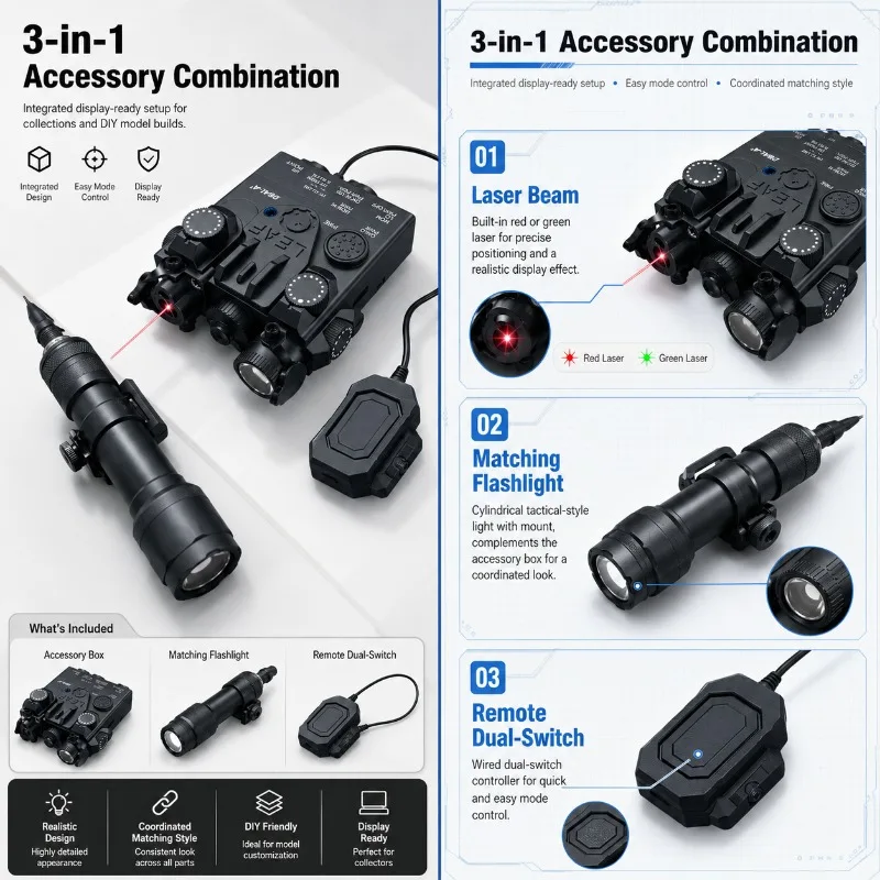 DBAL‑A2 Form Laser Lighting Box Red & Green Beam M300 M600 Matching Dual‑Switch Collectible Accessory
