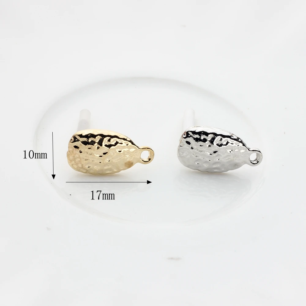 10pcs/lot 17*10mm Zinc Alloy Retro  Tear Water Drop Earrings Base Connectors For DIY Earrings Jewelry Accessories