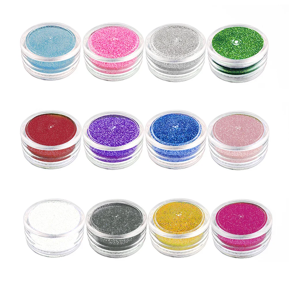 12 قطعة الجسم المؤقت لامع بريق جودة عالية مقاوم للماء 3-7 أيام طلاء فني يدوم للحرف اليدوية الايبوكسي الطين كلية العمل الحدث