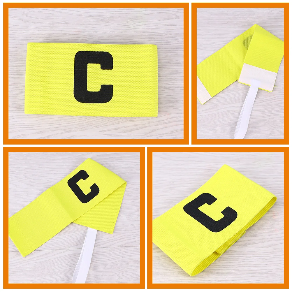 

2pcs Captain Armband Elastic Adjustable Football Basketball Soccer Accessories Wear Resistant Portable Arm Bands Youth Adults