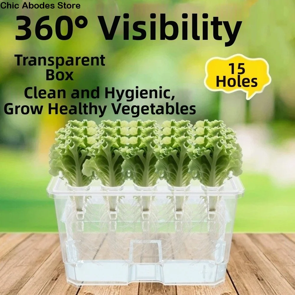 

Split Design Hydroponic Box Plastic Nursery Pots Versatile Cultivation Box Thicken Soil-Free Planting Box Herb Growing