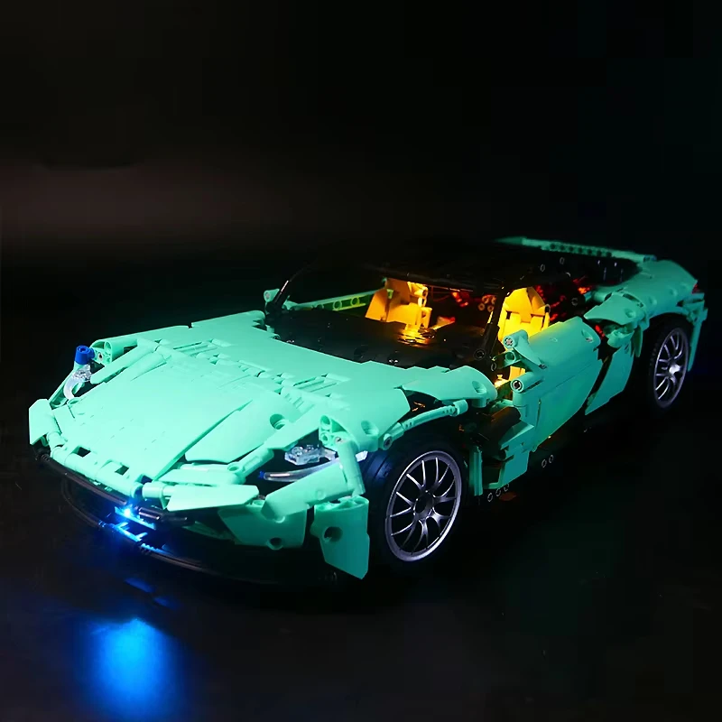 スポーツカー用LEDライトキット,DIY,テクニカルカー,ブロックなしのLEDライトのみ,モデルk85