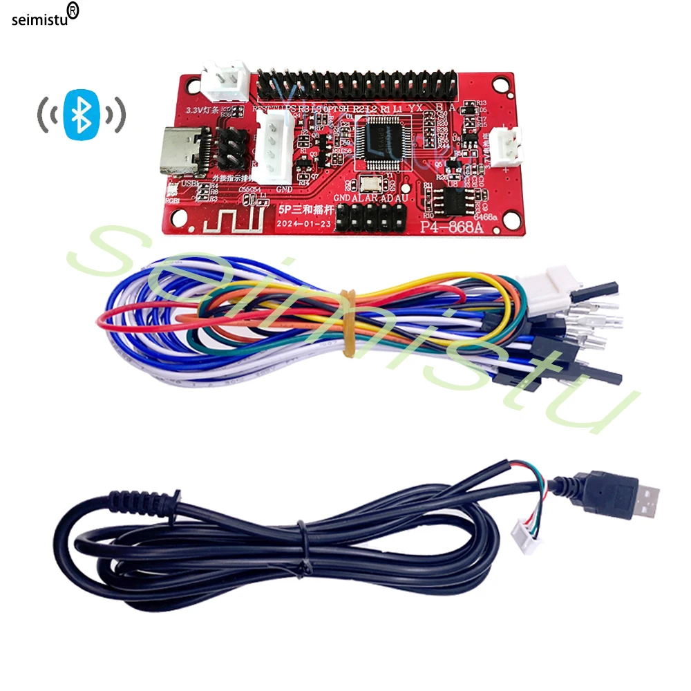 Bezprzewodowy enkoder Bluetooth płytka drukowana USB Arcade kontroler zerowego opóźnienia do komputera PS3 PS4 IOS płyta joysticka dla jednego gracza