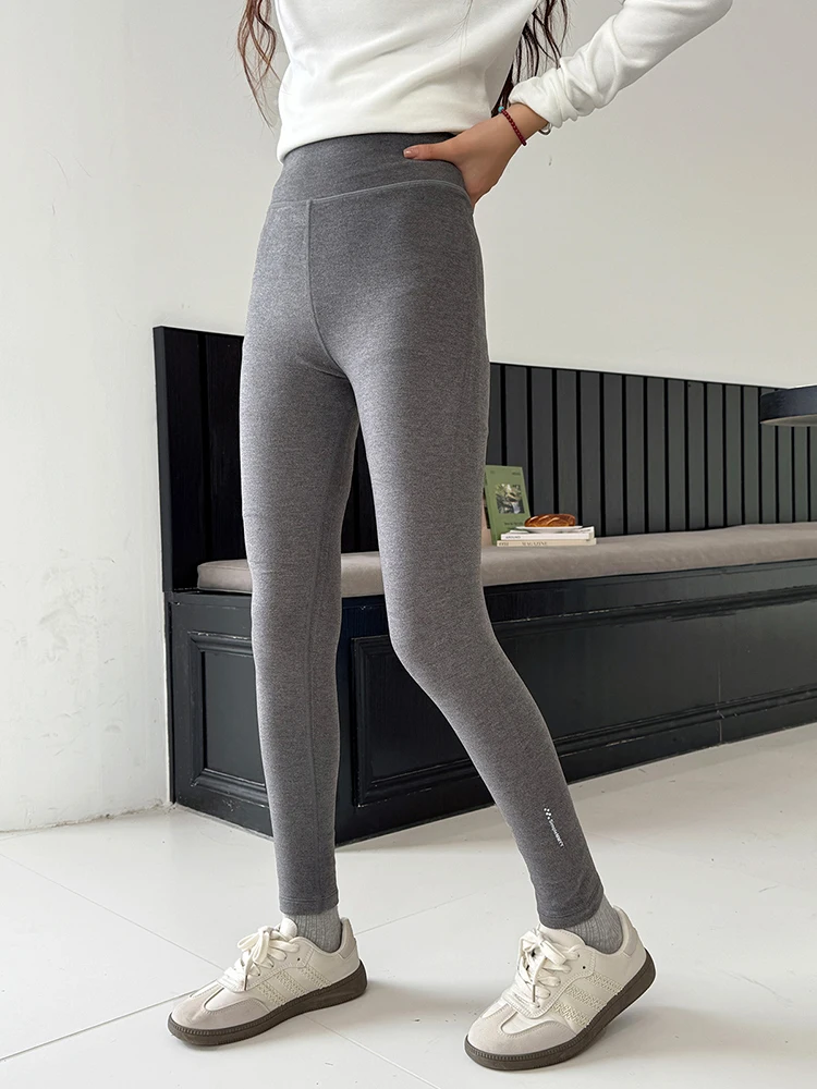 Girls Winter Thickened Double-sided Australian Fleece Pants Trousers for Kids Large Size Slim Fit Outerwear Pencil Pants