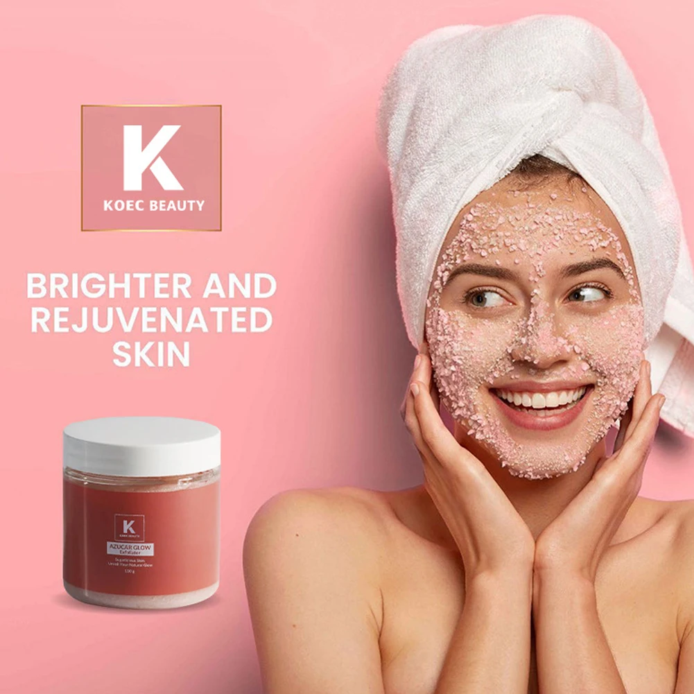 Exfoliante Facial de Azúcar, Exfoliación, Hidratación, Iluminación, Control de Brillo Natural, Exfoliante Facial de Azúcar con Brillo Natural