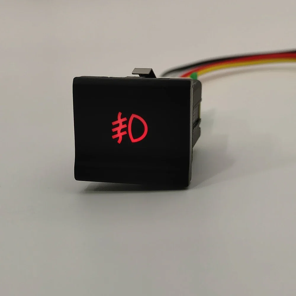 1 Pc Red LED Light Front Fog Light Switch Fog Lamp Button with Wire for VW Polo 6C 2014 2015 2016 Accessories