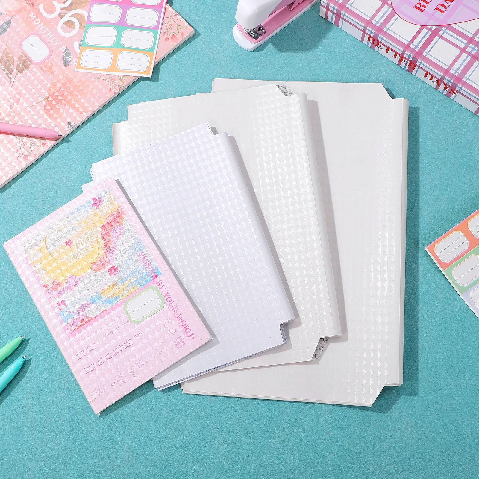 

30pcs Book Cover Clear Protective Jacket Transparent PP Material School Books Cover Plastic Waterproof Easy to Use