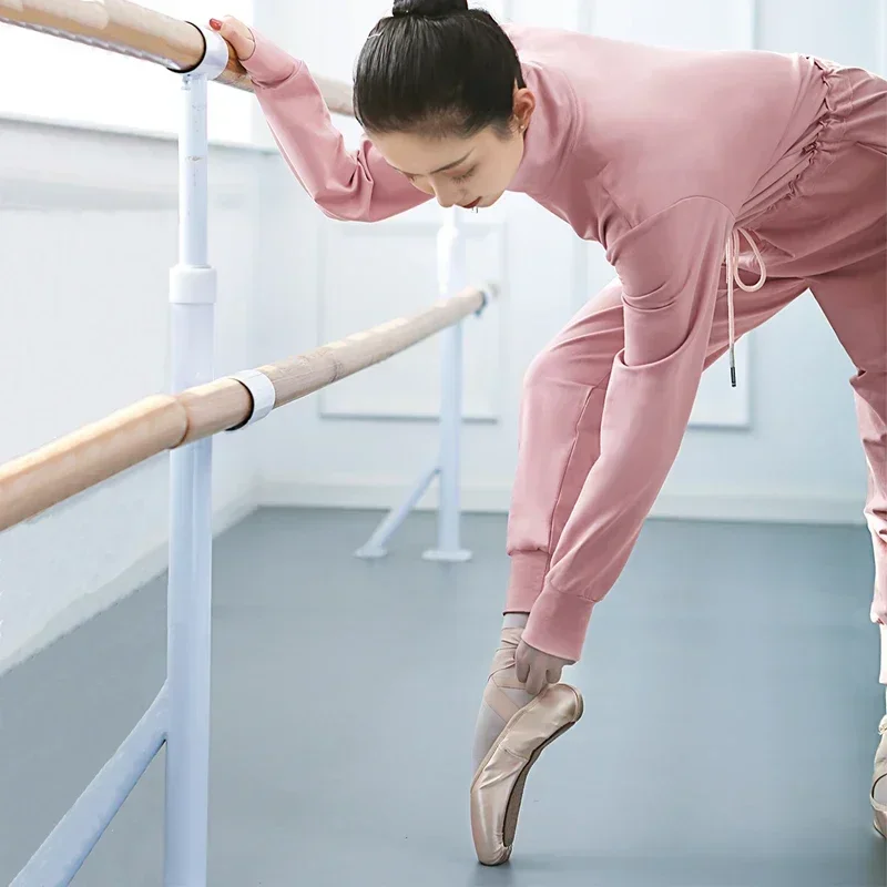 

Ballet Warmup Jumpsuit Warm Up Long Sleeve Wear Women Dance Gymnastic Jazz Draw String Cotton Cloth Dancewear Body Suit