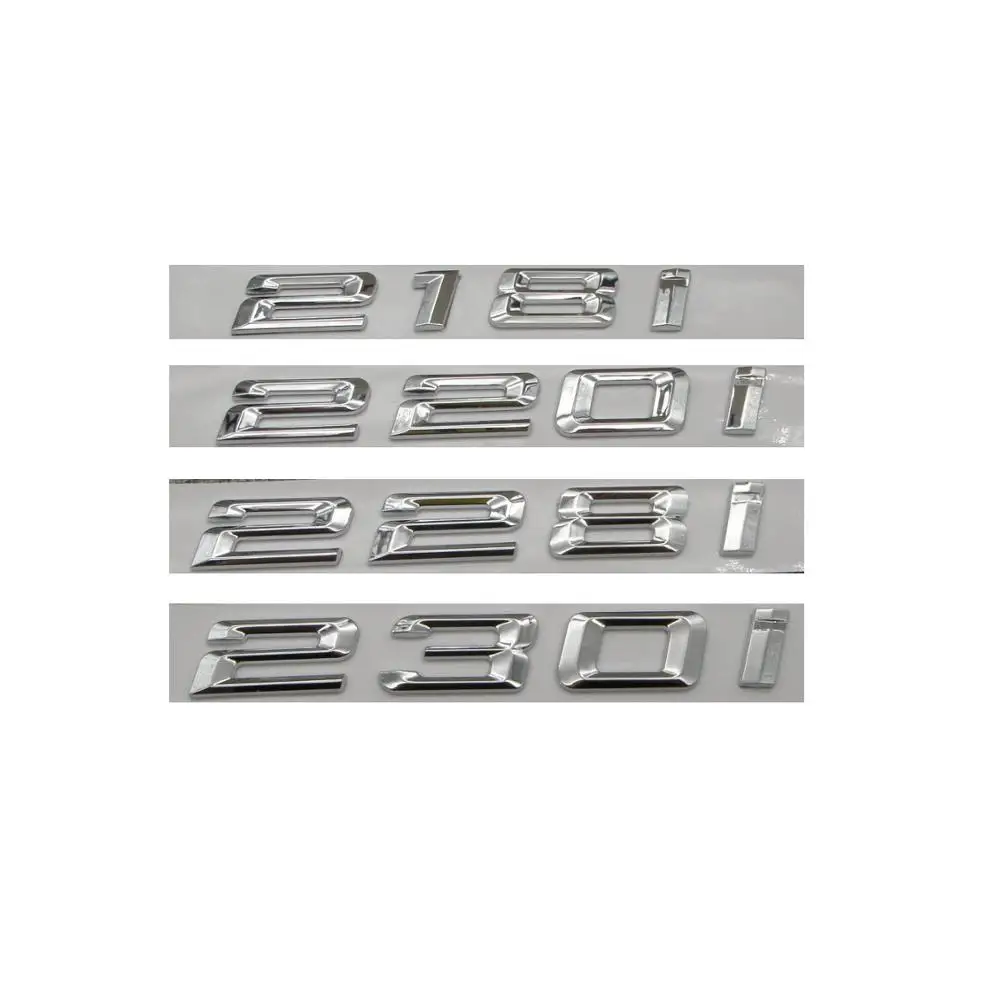 

For BMW 2 Series Chrome Symbols 216i 217i 218i 220i 223i 224i 225i 228i 230i 232i 233i 235i 238i 240i 245i 250i Emblems Badges
