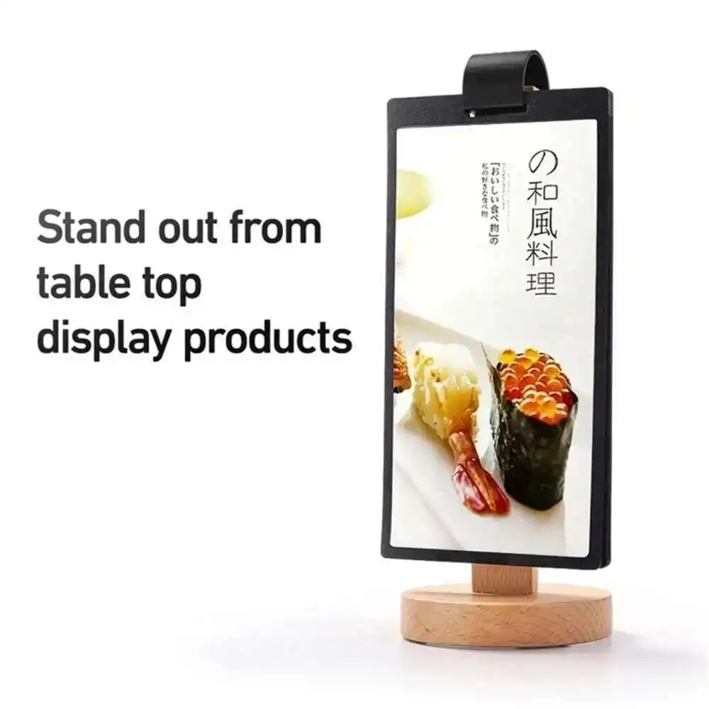 

l Acrylic Photo Black Clear Small Paper Desk Table Sign Holders Info Data Card Frame Label Cover Price Tag Display