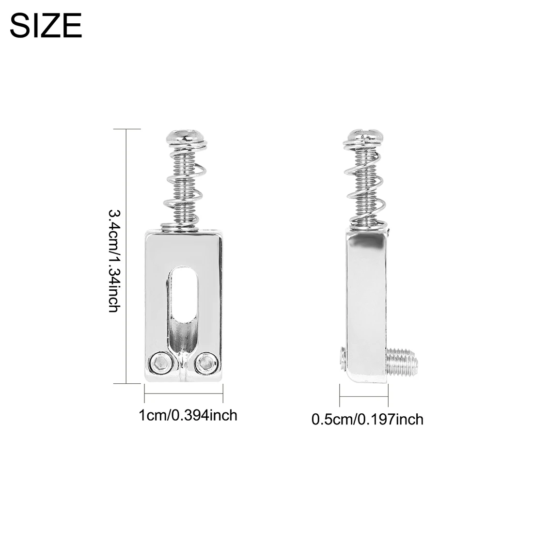 6Pcs Electric Guitar Bridge Saddles Metal String Saddles for ST SQ Tremolo System Intonation Adjustment Guitar Replacement Parts