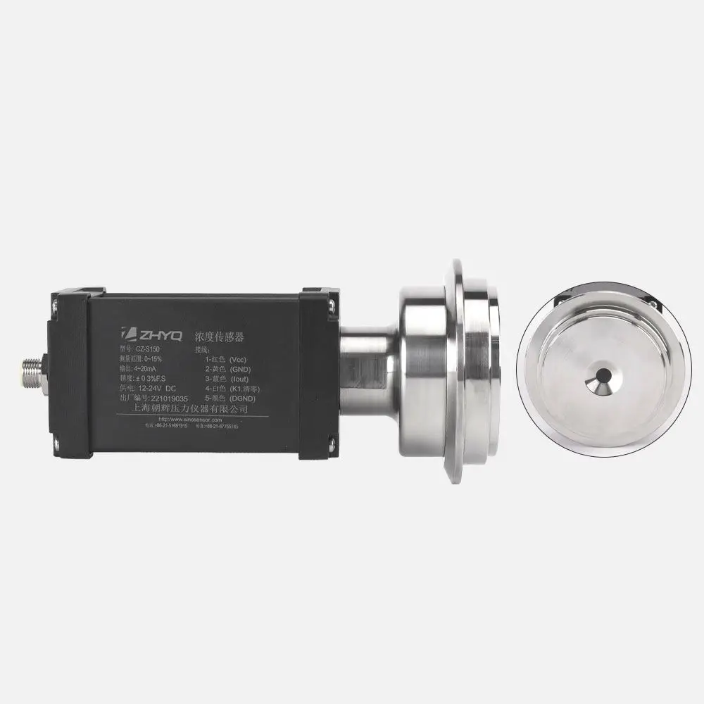 industrial 4-20ma/RS485 clamp mounted remote wine alcohol liquid brix sensor for fermentacion concentration monitoring