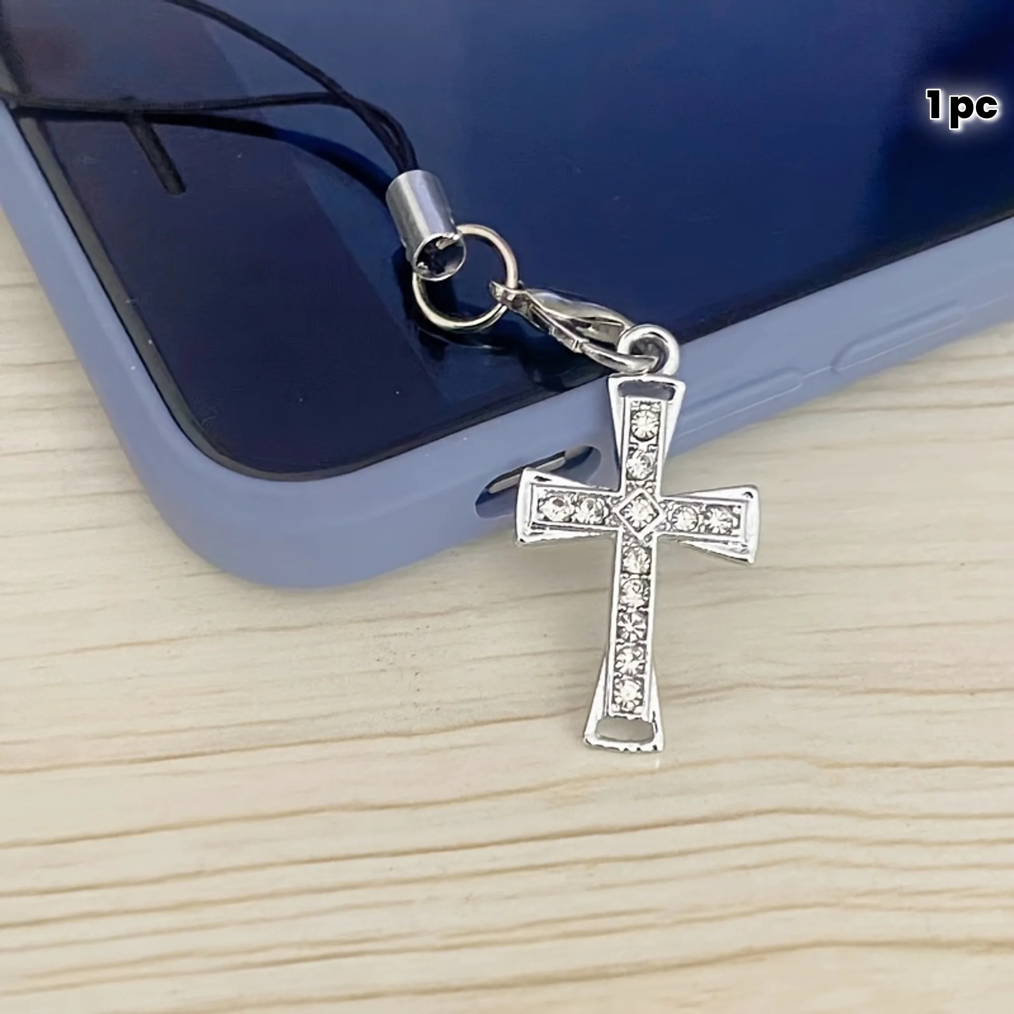 

Цельный сплав, инкрустированный искусственным горным хрестом, подвеска для телефона, ремешок для телефона, аксессуар для сумки своими руками.