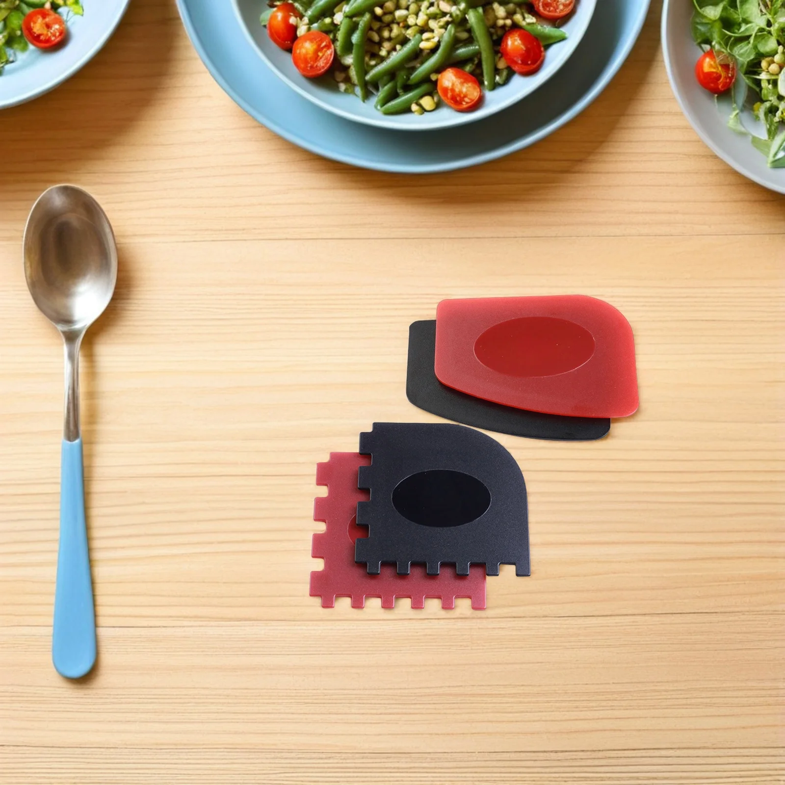 4 قطعة مقلاة شواء مكشطة مميزة مادة الكمبيوتر تصميم مريح غير قابل للانزلاق لتنظيف الشواء أدوات المطبخ مقلاة حديدية منظف شواء