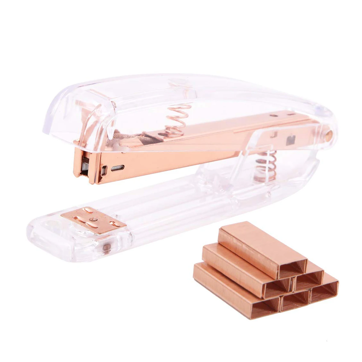 Stapler Set with 1000 Staples, Luxury Rose Gold Office Supplies and Desk Accessories Set