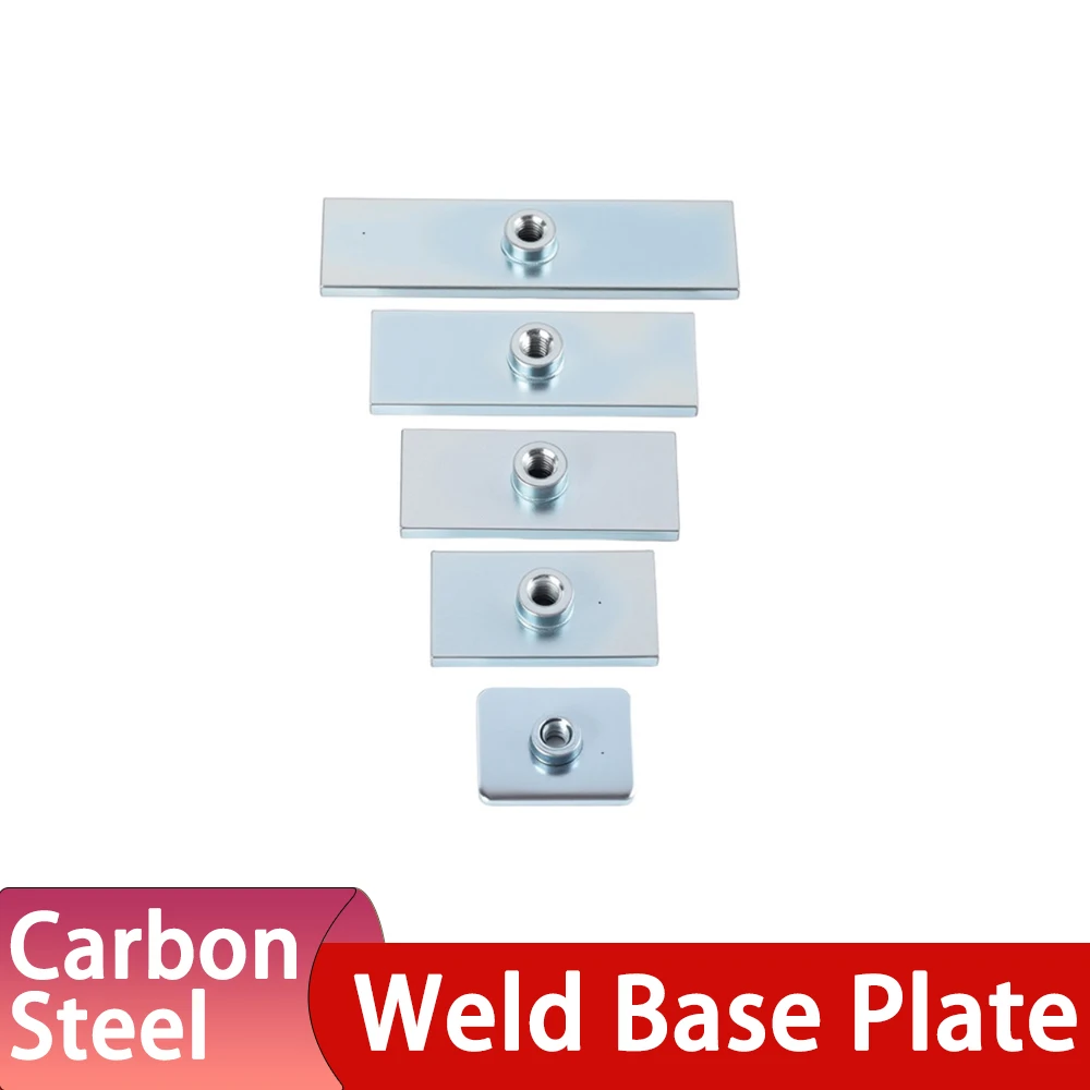 1/2/5Pcs DIN3015 Weld Base Plate For Pipe Clamp TT TH TL Series Hydraulic Tube Welding Bottom Plate With Threaded Studs