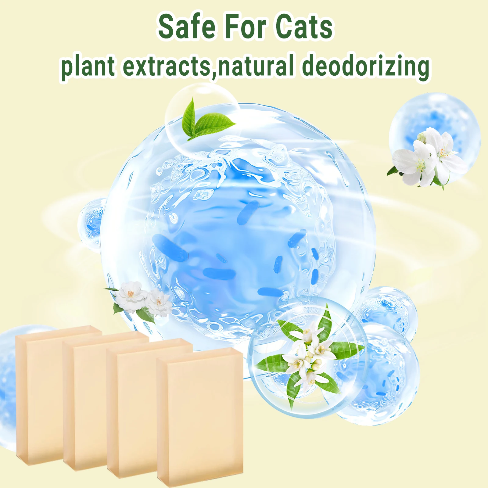 بديل مزيل الروائح الكريهة لفضلات القطط PETKIT/Meowant/UBPET صندوق نفايات القطط ذاتي التنظيف SC01/SC02 - يزيل رائحة الحيوانات الأليفة