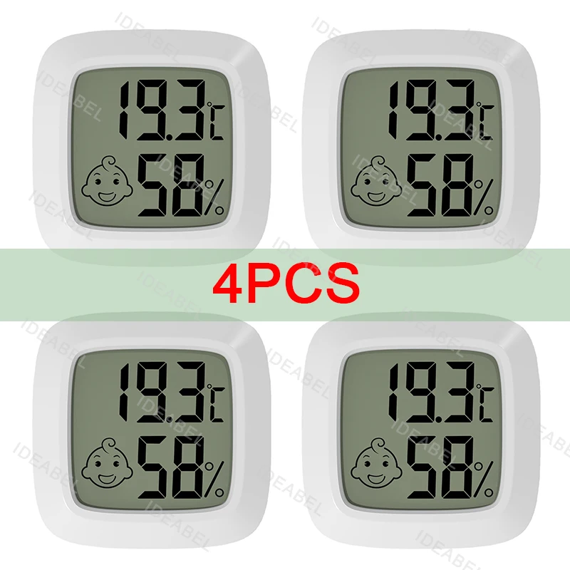 4-10PCS Mini LCD Digital Thermometer Hygrometer Indoor Room Temperature Humidity Meter Sensor Gauge Weather Station