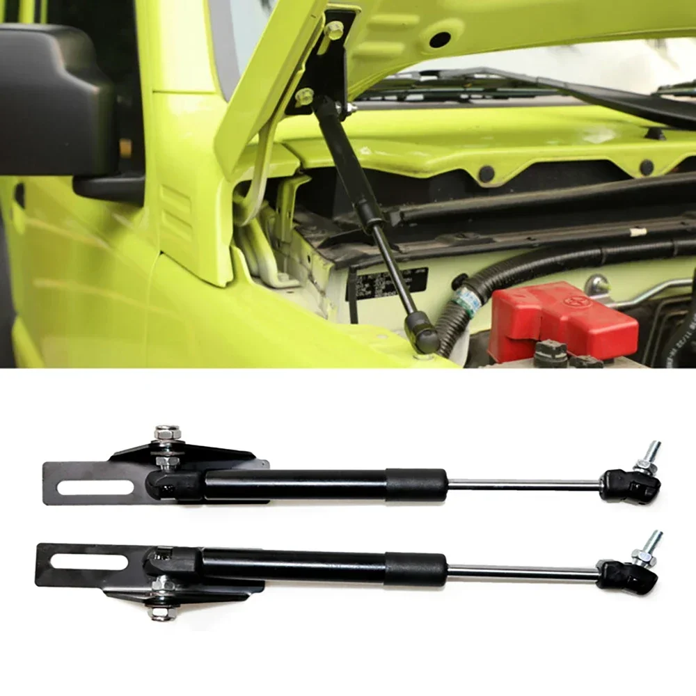 

2Pcs/set Front Hood Lift Hydraulic Support Rods Black Steel Piston Struts Bar for Suzuki Jimny 2019-2023