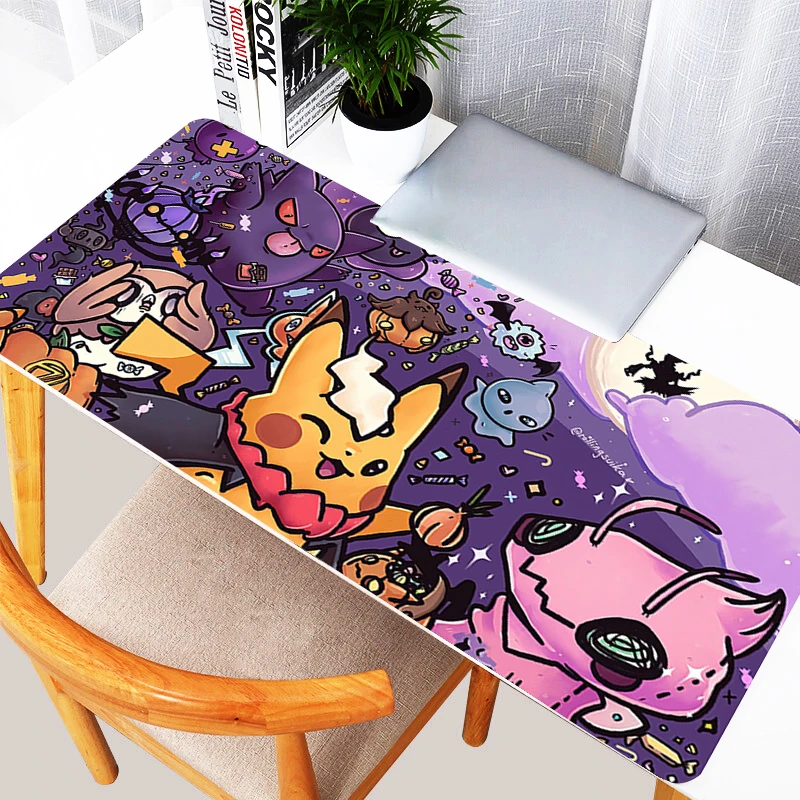 

Keyboard Pad Laptop Lock Edge Cartoon P-pokemonS Extended Mousepad Kawaii Office PC Japan Anime Cute Desktop Protection Mat Rug